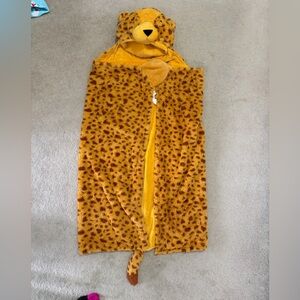 Pillowfort Cheetah Hooded Blanket in Yellow